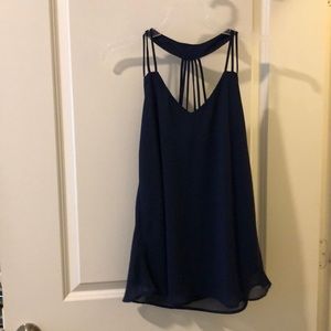 Flowy navy tank top